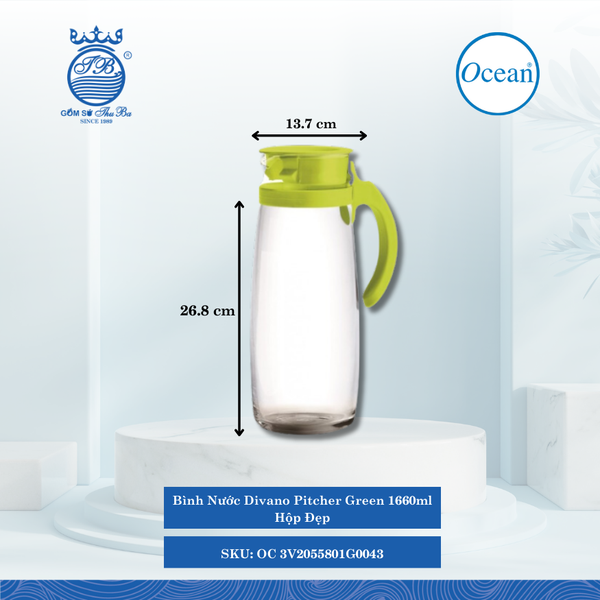 Bình Nước Divano Pitcher Hộp Đẹp Ocean Thủy Tinh