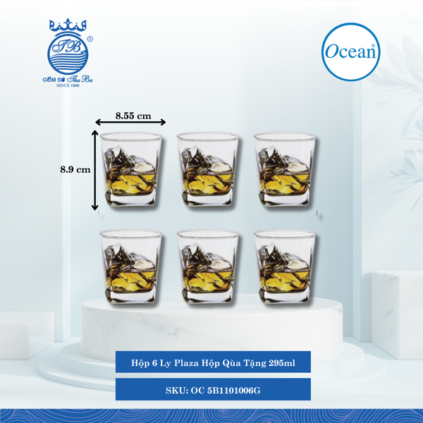 Hộp 6 Ly Plaza Hộp Qùa Tặng Ocean Thủy Tinh