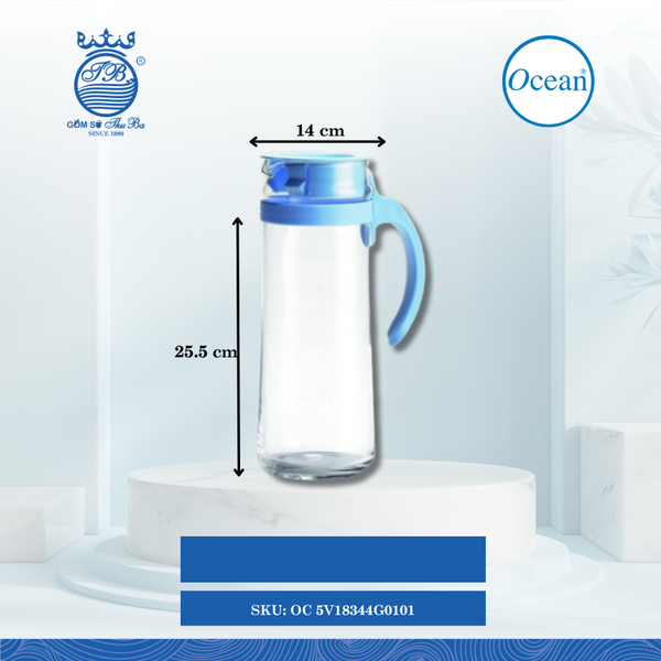 Bình Nước Patio Pitcher Không Hộp Ocean Thủy Tinh