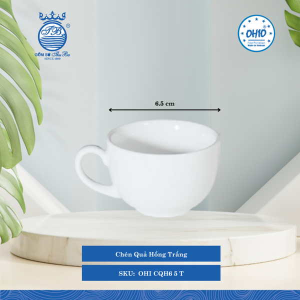 Chén Quả Hồng A1 Trắng (Nhiều Size) Ohio Sứ