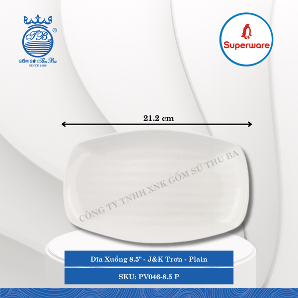 Dĩa Xuồng J&K Trơn Plain (Nhiều Size) Superware Nhựa