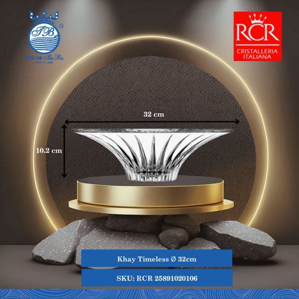 Khay Timeless, 32 cm Ø: 32cm C: 10.2cm 1 Cái/Hộp RCR Crystal Thủy Tinh RCR 25891020106