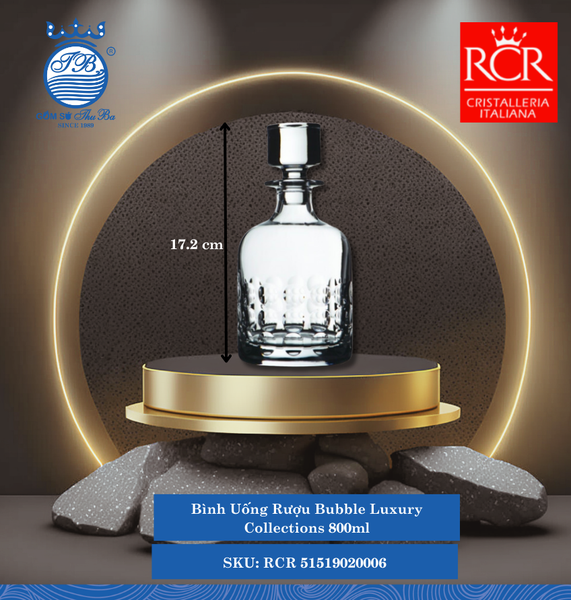 Bình Uống Rượu Prestige Bubble, 800 ml 800ml C: 17.2cm 1 Cái/Hộp RCR Crystal Thủy Tinh RCR 51519020006