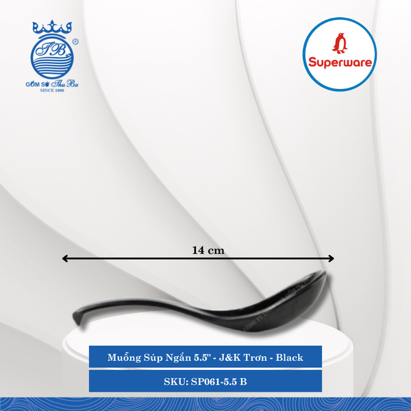 Muỗng Súp J&K Trơn Black (Nhiều Loại) Superware Nhựa