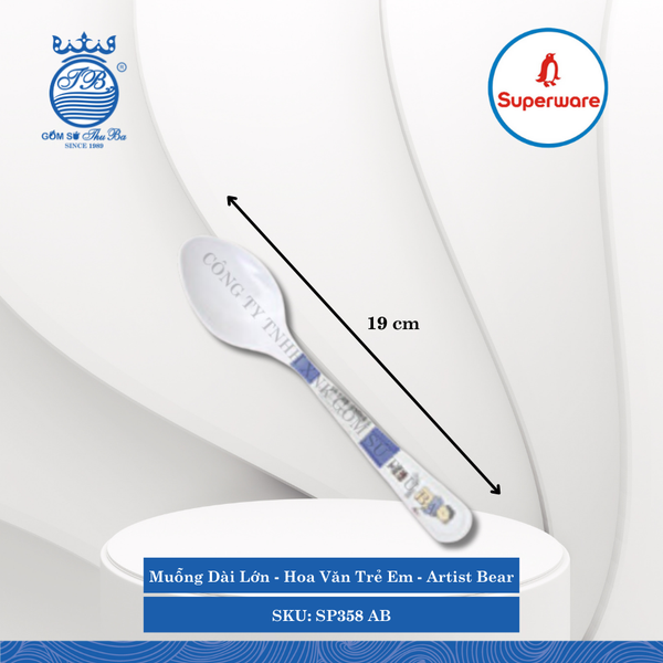 Muỗng Dài Artist Bear (Nhiều Loại) Superware Nhựa