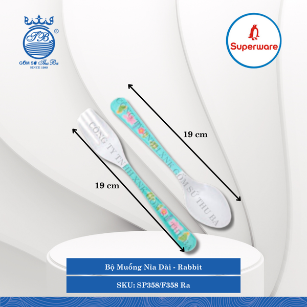 Bộ Muỗng Nĩa Dài Rabbit Superware Nhựa