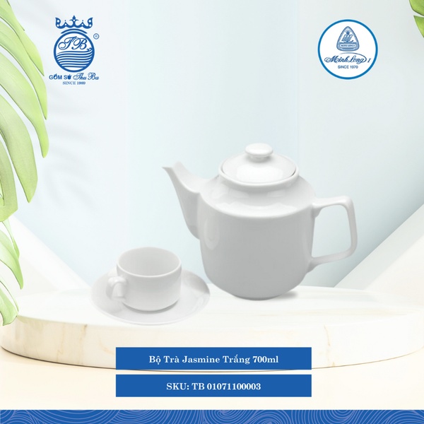 Bộ Trà Jasmine Trắng (Nhiều Size) ML I Sứ