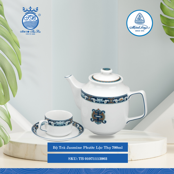 Bộ Trà Jasmine Phước Lộc Thọ (Nhiều Size) ML I Sứ