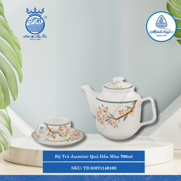 Bộ Trà Jasmine Quả Đầu Mùa 700ml ML I Sứ Tea Set TB 01071148103
