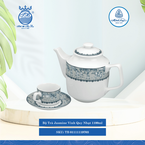 Bộ Trà Jasmine Vinh Quy Nhạt (Nhiều Size) ML I Sứ