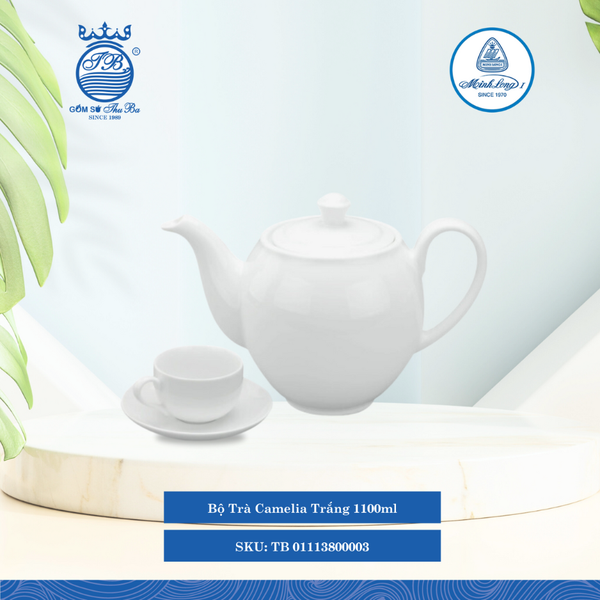Bộ Trà Camellia Trắng (Nhiều Size) ML I Sứ