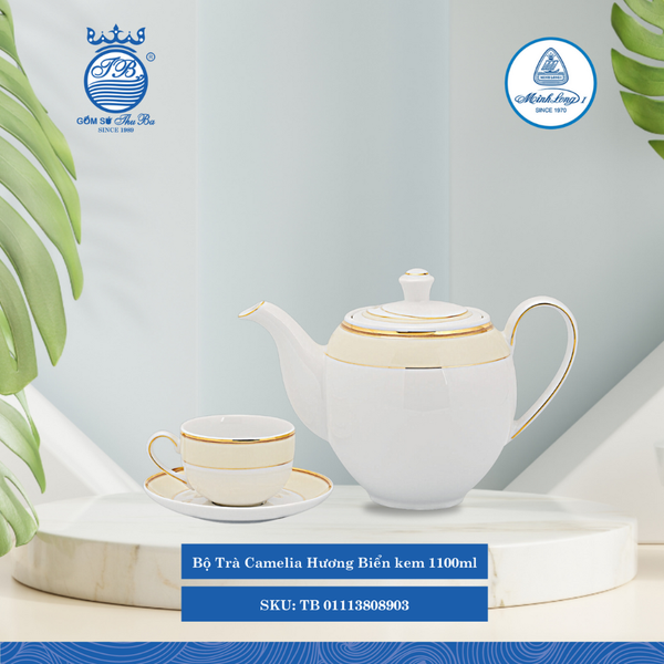 Bộ Trà Camellia Hương Biển Kem (Nhiều Size) ML I Sứ