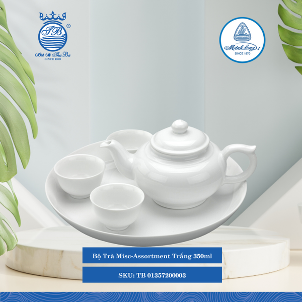 Bộ Trà Misc Assortment Trắng 350ml ML I Sứ Tea Set TB 01357200003