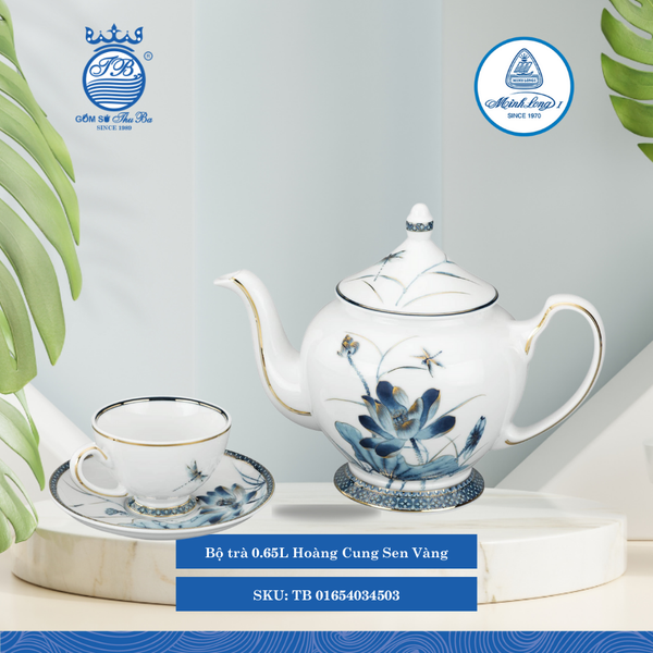 Bộ Trà Hoàng Cung Sen Vàng (Nhiều Size) ML I Sứ