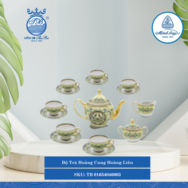 Bộ Trà Hoàng Cung Hoàng Liên (Nhiều Size) ML I Sứ