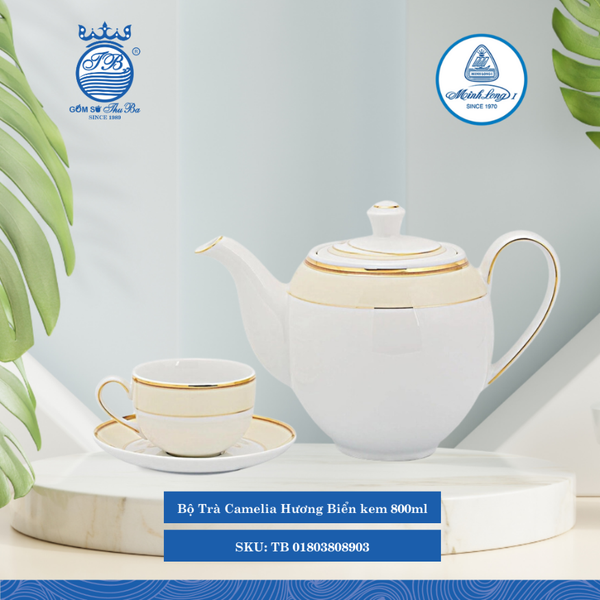 Bộ Trà Camellia Hương Biển Kem (Nhiều Size) ML I Sứ