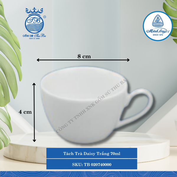 Tách Trà Daisy Trắng (Nhiều Size) ML I Sứ