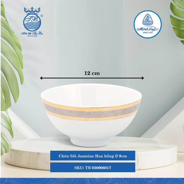 Chén Sốt Jasmine Hoa Hồng Ø: 9cm ML I Sứ Sauce Bowl TB 030906017