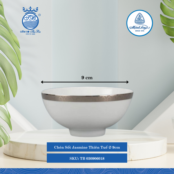 Chén Sốt Jasmine Thiên Tuế Ø: 9cm Cao: 2.5cm ML I Sứ Sauce Bowl TB 030906018
