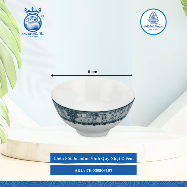 Chén Sốt Jasmine Vinh Quy Nhạt Ø: 9cm Cao: 4cm ML I Sứ Sauce Bowl TB 030906197