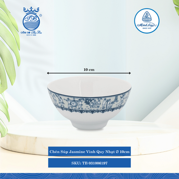 Chén Súp Jasmine Vinh Quy Nhạt Ø: 10cm Cao: 5cm ML I Sứ Soup Bowl TB 031006197