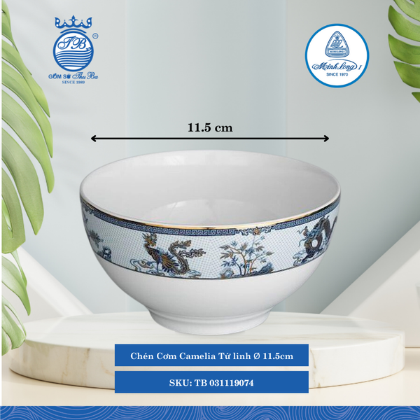 Chén Cơm Camellia Tứ Linh Ø: 11.5cm ML I Sứ Rice Bowl TB 031119074