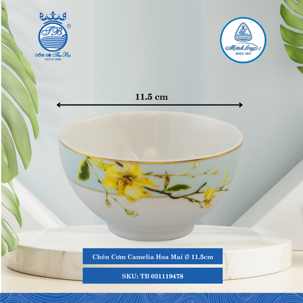 Chén Cơm Camellia Hoa Mai Ø: 11.5cm ML I Sứ Rice Bowl TB 031119478