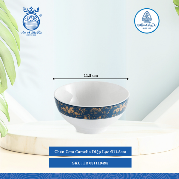Chén Cơm Camellia Diệp Lục Ø: 11.5cm ML I Sứ Rice Bowl TB 031119495