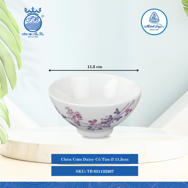 Chén Cơm Daisy Cỏ Tím Ø: 11.5cm Cao: 5cm ML I Sứ Rice Bowl TB 031135267
