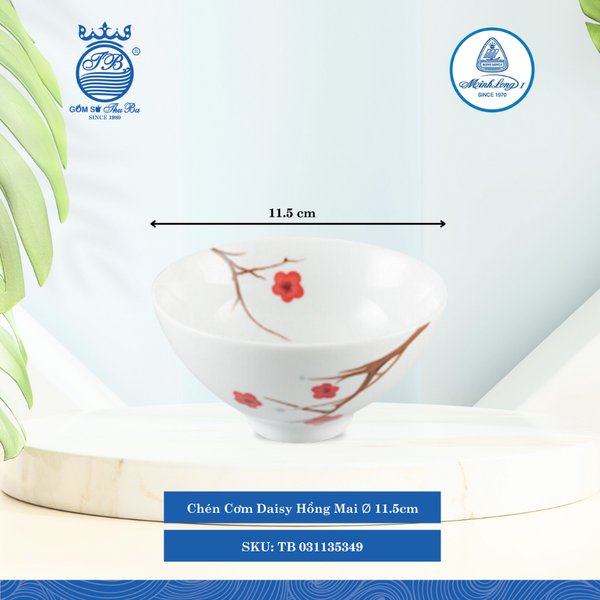 Chén Cơm Daisy Hồng Mai Ø: 11.5cm Cao: 5cm ML I Sứ Rice Bowl TB 031135349