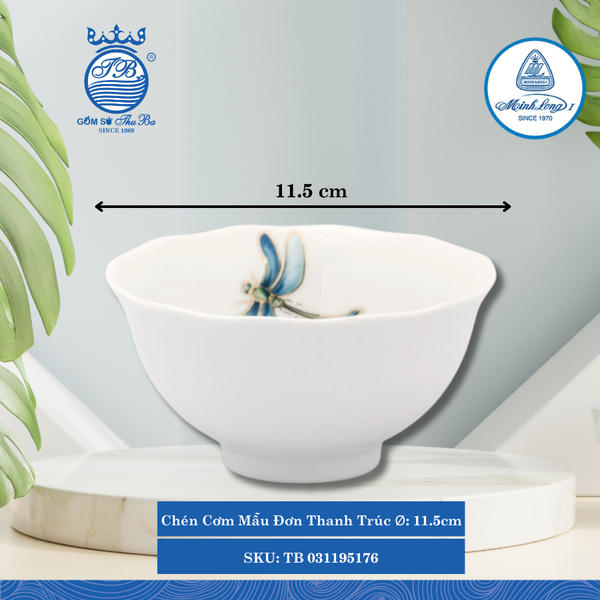 Chén Cơm Mẫu Đơn Thanh Trúc Ø: 11.5cm Cao: 5cm ML I Sứ Rice Bowl TB 031195176