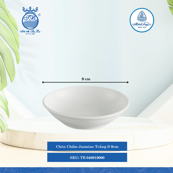Chén Chấm Jasmine Trắng (Nhiều Size) ML I Sứ