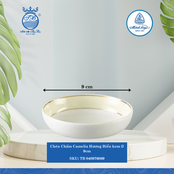 Chén Chấm Camellia Hương Biển Kem Ø: 9cm ML I Sứ Sauce Dish TB 040976089