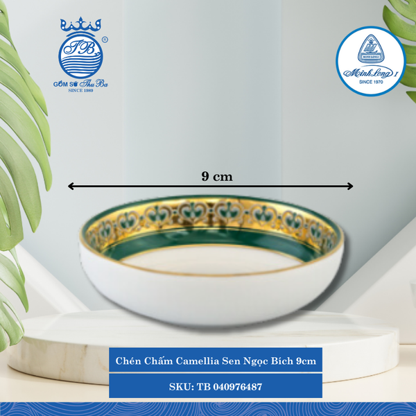 Chén Chấm Camellia Sen Ngọc Bích Ø: 9cm ML I Sứ Sauce Dish TB 040976487