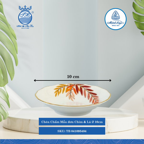 Chén Chấm Mẫu Đơn Đôi Bạn Ø: 10cm ML I Sứ Sauce Dish TB 041095484