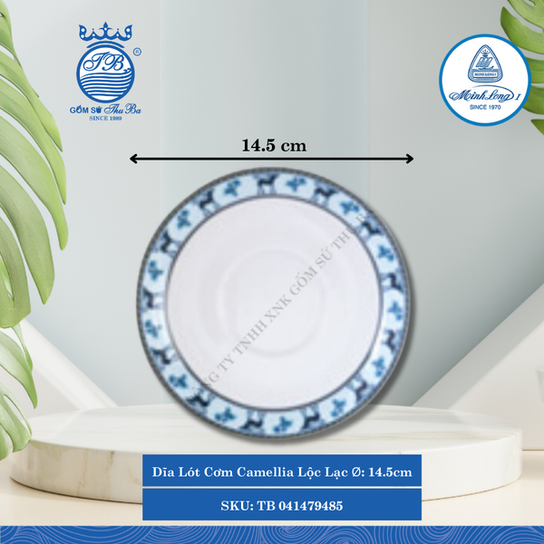 Dĩa Lót Cơm Camellia Lộc Lạc Ø: 14.5cm ML I Sứ TB 041479485