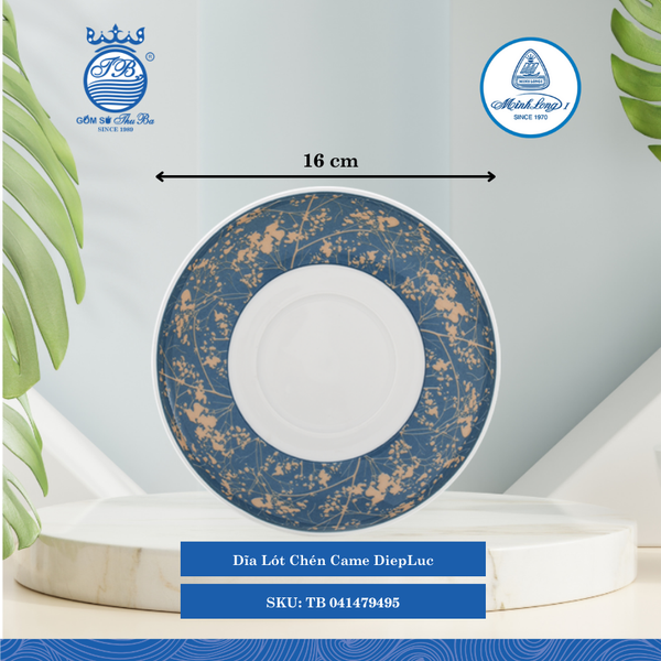 Dĩa Lót Chén Camellia Diệp Lục Ø: 14.4cm ML I Sứ Soup Saucer TB 041479495