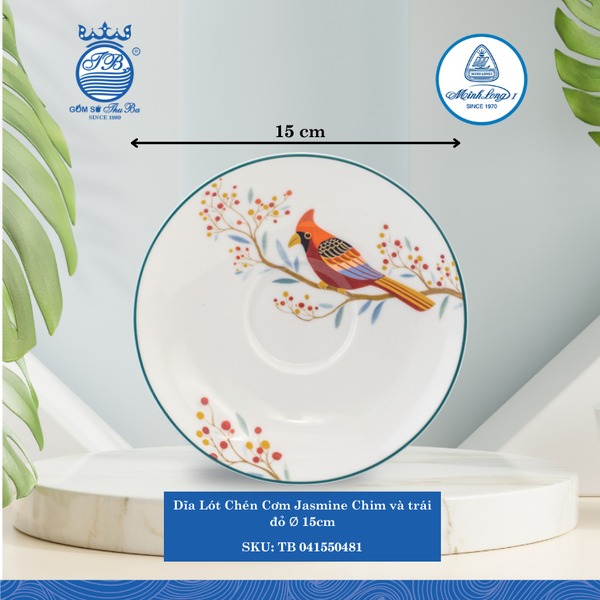 Dĩa Lót Chén Jasmine Quả Đầu Mùa Ø: 15cm ML I Sứ Soup Saucer TB 041550481