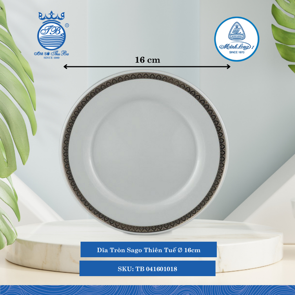 Dĩa Tròn Sago Thiên Tuế (Nhiều Size) ML I Sứ