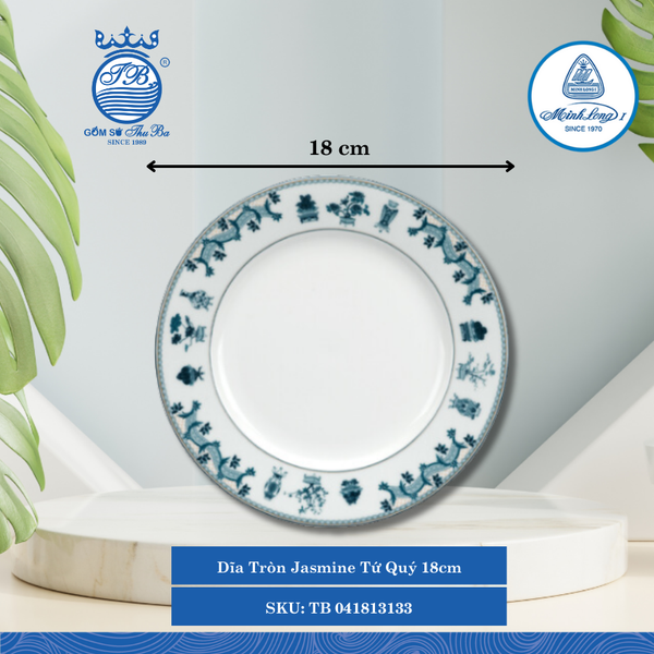 Dĩa Tròn Jasmine Tứ Qúy (Nhiều Size) ML I Sứ