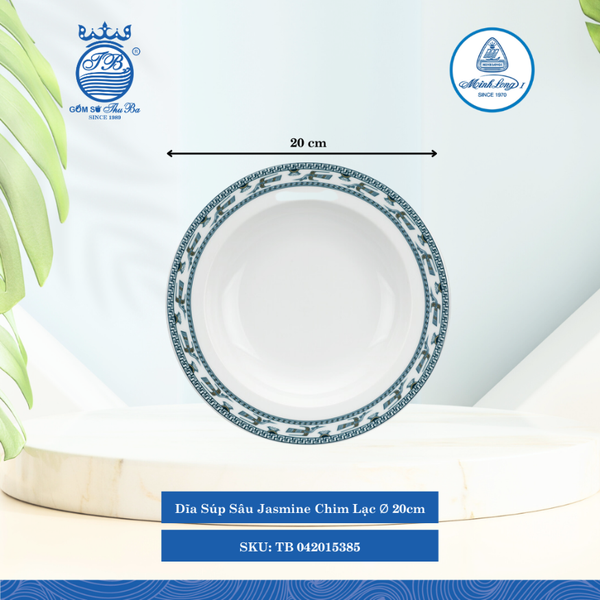 Dĩa Súp Jasmine Chim Lạc (Nhiều Size) ML I Sứ