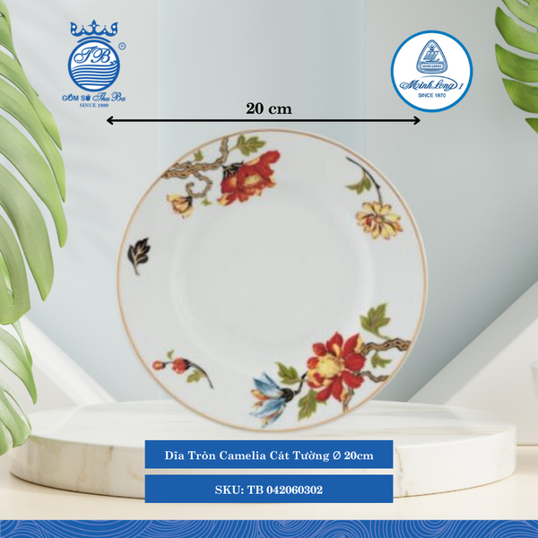 Dĩa Tròn Camelia Cát Tường (Nhiều Size) ML I Sứ