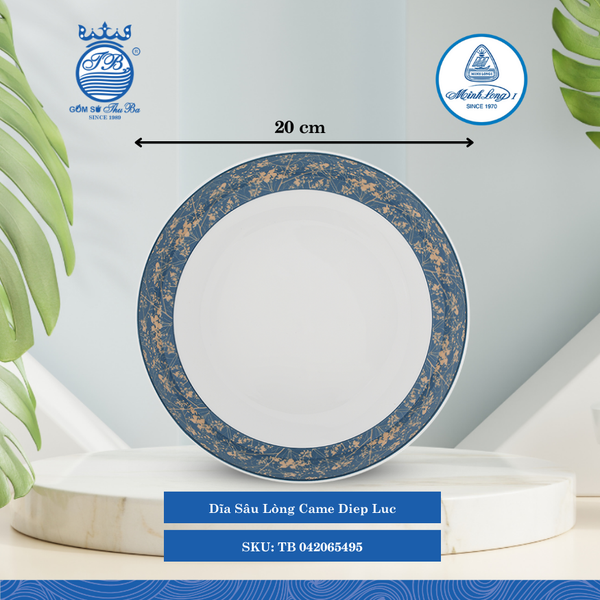 Dĩa Sâu Lòng Camelia Diệp Lục (Nhiều Size) ML I Sứ