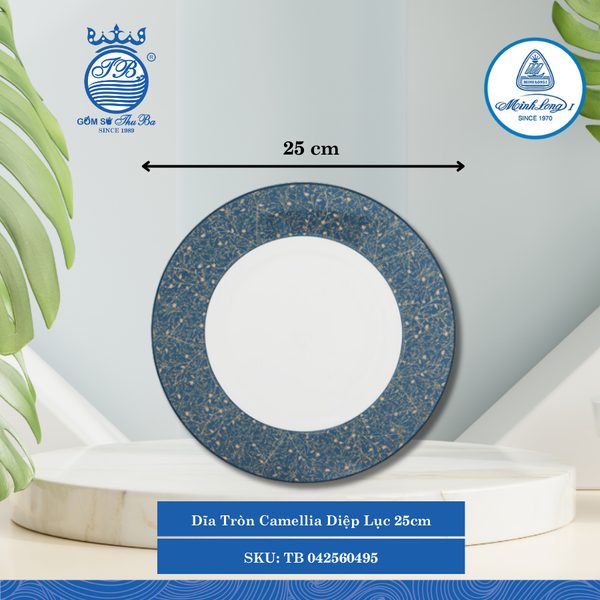 Dĩa Tròn Camelia Diệp Lục (Nhiều Size) ML I Sứ