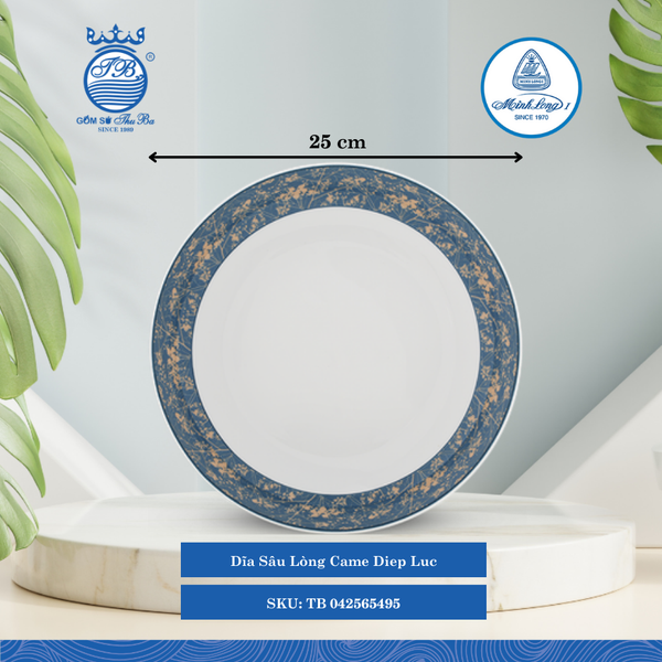 Dĩa Sâu Lòng Camelia Diệp Lục (Nhiều Size) ML I Sứ