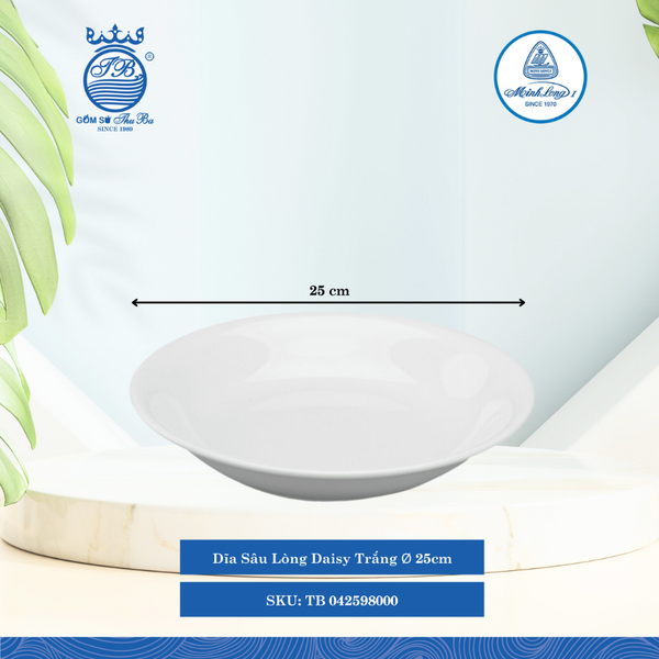 Dĩa Sâu Lòng Daisy Trắng (Nhiều Size) ML I Sứ