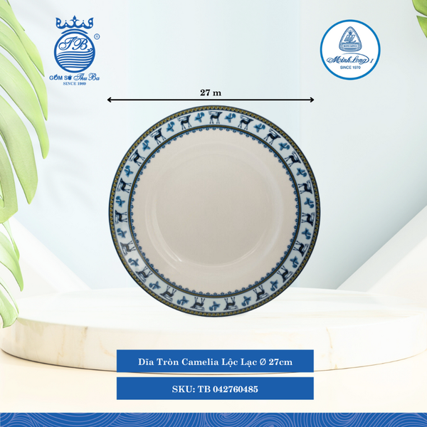 Dĩa Tròn Camelia Lộc Lạc (Nhiều Size) ML I Sứ