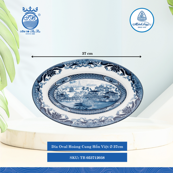 Dĩa Oval Hoàng Cung Hồn Việt (Nhiều Size) ML I Sứ