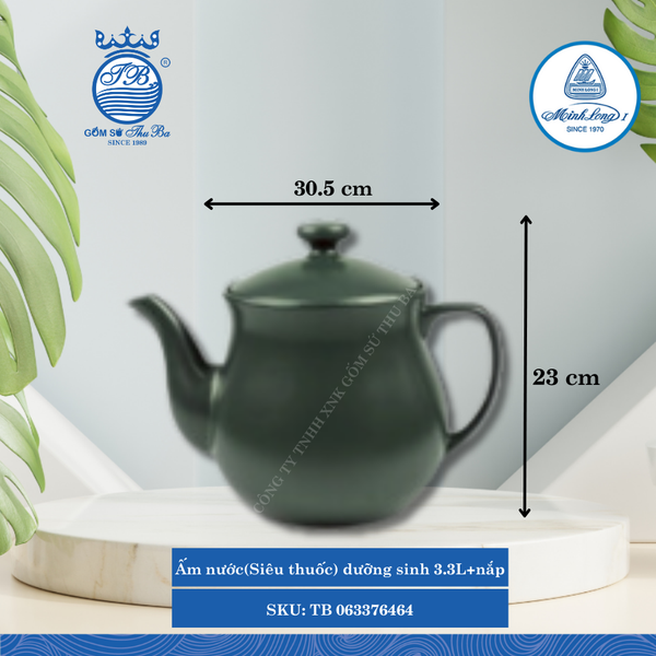 Ấm Siêu Thuốc Healthy Cook Xanh Rêu (Nhiều Loại) ML I Sứ