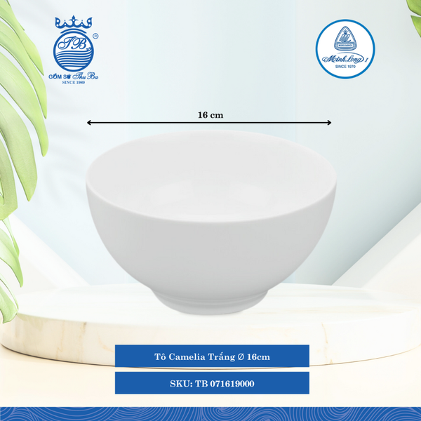 Tô Camelia Trắng (Nhiều Size) ML I Sứ